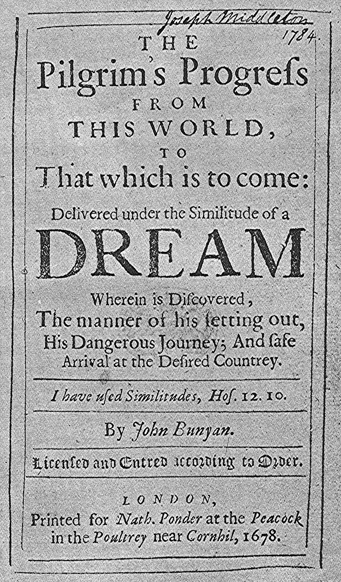 Pilgrim's Progress first edition 1678